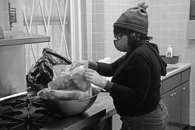 2020 : Food Lines : Seventh Day Adventists Help the Needy : Streetlife : New York City : Times Square : Richard Moore : Photographer : Photojournalist